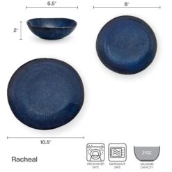 Racheal 12 Piece Dinnerware Set, Service For 4 16 Racheal 12 Piece Dinnerware Set, Service For 4 -Home Tableware Rachael Blue 12 Piece Dinnerware Set 5312991 4