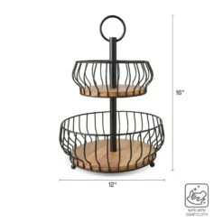 Savannah 2 Tier Fruit Storage Basket -Home Tableware Savannah 2 Tier Basket 5304262 5
