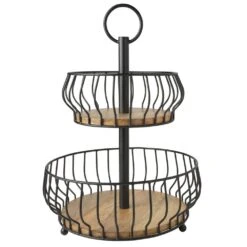 Savannah 2 Tier Fruit Storage Basket -Home Tableware Savannah 2 Tier Basket 5304262 7