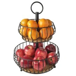 Savannah 2 Tier Fruit Storage Basket -Home Tableware Savannah 2 Tier Basket 5304262 9