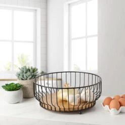 Savannah Fruit Storage Basket With Banana Hook -Home Tableware Savannah Fruit Basket With Banana Hook 5304263 4