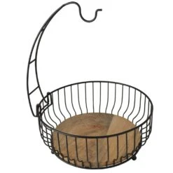 Savannah Fruit Storage Basket With Banana Hook -Home Tableware Savannah Fruit Basket With Banana Hook 5304263 7