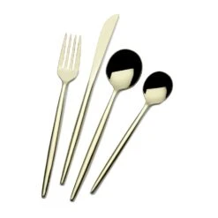 Shea Gold Forged 16 Piece Flatware Set, Service For 4