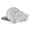 Trellis White 12 Piece Dinnerware Set, Service For 4 -Home Tableware Trellis White 12 Piece Dinnerware Set Service for 4 5293669 1