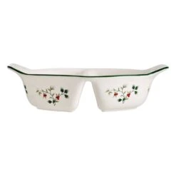 Winterberry® Divided Vegetable Bowl -Home Tableware Winterberry Divided Oval Bowl 5307870 3