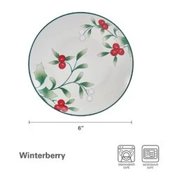 Winterberry® Set Of 4 Appetizer Plates, 6 Inch -Home Tableware Winterberry Set of 4 Appetizer Plates 5295768 5