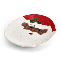 Winterberry® African American Santa Figural Cookie Plate 7 Winterberry® African American Santa Figural Cookie Plate -Home Tableware Winterberry African American Santa Figural Cookie Plate 5308738 3