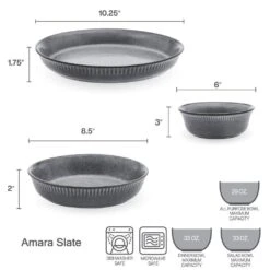 Amara Slate 6 Piece Dinnerware Bowl Set, Service For 2 -Home Tableware amara slate 6 piece dinnerware bowl set service for 2 5305446 5 e42d800d f7c2 42ce a1a5 5145447d9956
