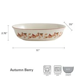 Autumn Berry Oval Vegetable Bowl -Home Tableware autumn berry oval vegetable bowl 5189164 3