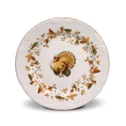 Autumn Berry Set Of 8 Turkey Salad Plates -Home Tableware autumn berry set of 8 turkey salad plates K85152689 4
