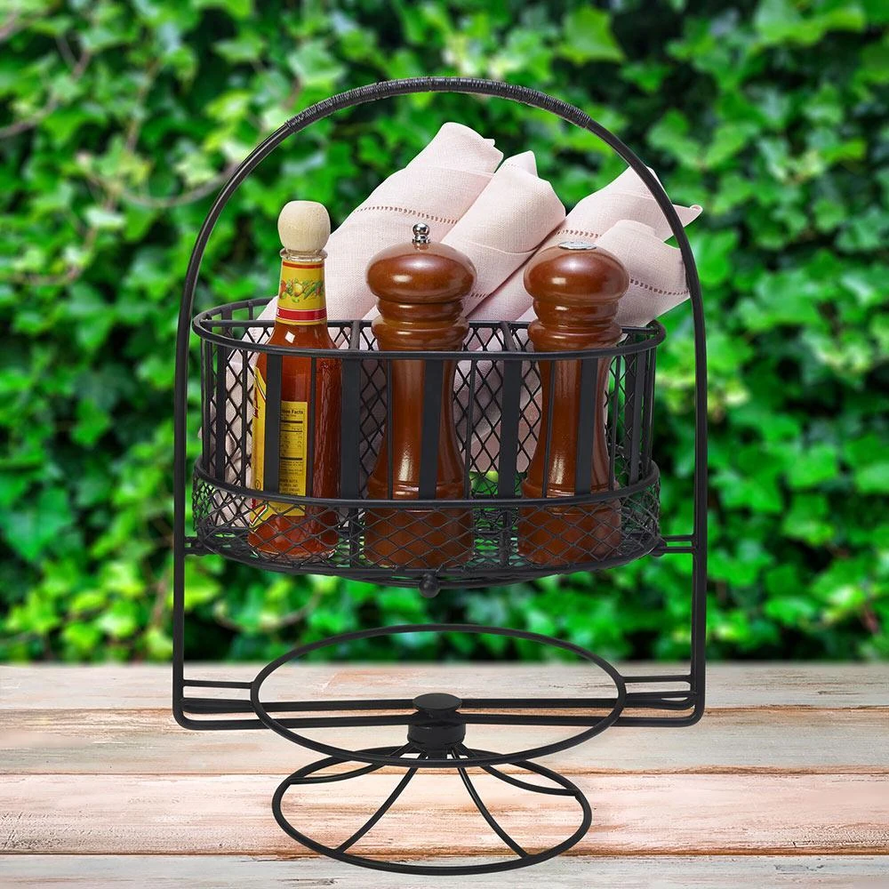 Band And Stripe Swivel Hostess Buffet Storage Caddy 5 Band And Stripe Swivel Hostess Buffet Storage Caddy - Image 3