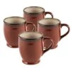 Belmont Set Of 4 Red Mugs -Home Tableware belmont set of 4 red mugs K45091100 1
