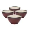 Belmont Set Of 4 Red Soup Cereal Bowls -Home Tableware belmont set of 4 red soup cereal bowls K45091102 1