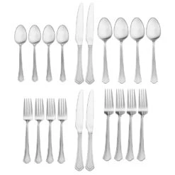 Capri Frost 20 Piece Flatware Set, Service For 4 -Home Tableware capri frost 20 piece flatware set service for 4 5077441 2