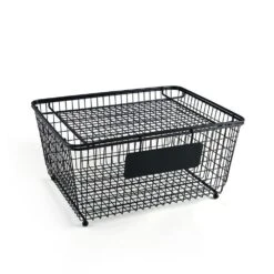 Chalkboard Stacking Storage Basket With Lid -Home Tableware chalkboard stacking storage basket with lid 5282050 4