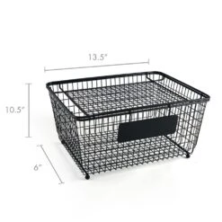 Chalkboard Stacking Storage Basket With Lid -Home Tableware chalkboard stacking storage basket with lid 5282050 6