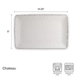 Chateau Cream Rectangular Platter -Home Tableware chateau cream rectangular platter 5297023 5
