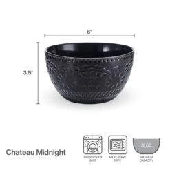 Chateau Midnight Set Of 4 Soup Cereal Bowls -Home Tableware chateau midnight set of 4 soup cereal bowls K45296075 5