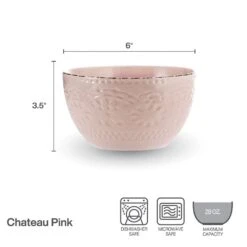 Chateau Pink Set Of 4 Soup Cereal Bowls -Home Tableware chateau pink set of 4 soup cereal bowls K45296076 5