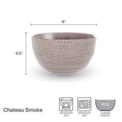 Chateau Smoke Set Of 4 Soup Cereal Bowls -Home Tableware chateau smoke set of 4 soup cereal bowls K45296077 5