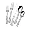 Checkered Frost 20 Piece Flatware Set, Service For 4 -Home Tableware checkered frost 20 piece flatware set service for 4 5108515 1