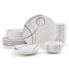 Circles 18 Piece Dinnerware Set, Service For 6 -Home Tableware circles 18 piece dinnerware set service for 6 5276287 1