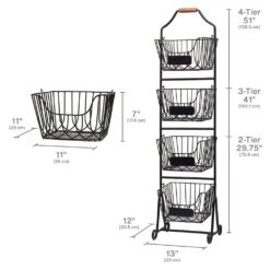 Dahlia 4 Tier Market Adjustable Standing Storage Rack -Home Tableware dahlia 4 tier market adjustable standing storage rack 5288636 5