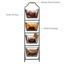 Dahlia 4 Tier Market Adjustable Standing Storage Rack -Home Tableware dahlia 4 tier market adjustable standing storage rack 5288636 6