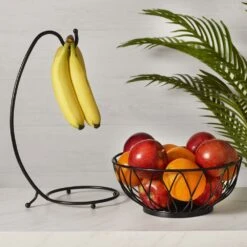 Home Tableware -Home Tableware dahlia fruit storage basket with banana hook 5288635 2