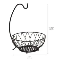 Dahlia Fruit Storage Basket With Banana Hook -Home Tableware dahlia fruit storage basket with banana hook 5288635 4