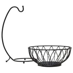 Dahlia Fruit Storage Basket With Banana Hook -Home Tableware dahlia fruit storage basket with banana hook 5288635 5