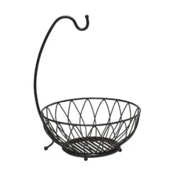 Dahlia Fruit Storage Basket With Banana Hook -Home Tableware dahlia fruit storage basket with banana hook 5288635 6