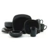 Decker Black 16 Piece Dinnerware Set, Service For 4 -Home Tableware decker black 16 piece dinnerware set service for 4 5286198 1
