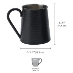 Drew And Jonathan Hammered Black Set Of 2 Beer Mugs -Home Tableware drew and jonathan hammered black set of 2 bar mugs 5288509 4