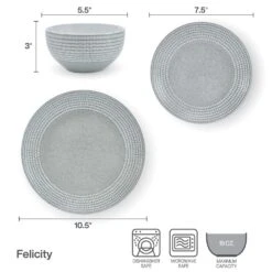 Felicity 12 Piece Dinnerware Set, Service For 4 -Home Tableware felicity 12 piece dinnerware set service for 4 5294012 5