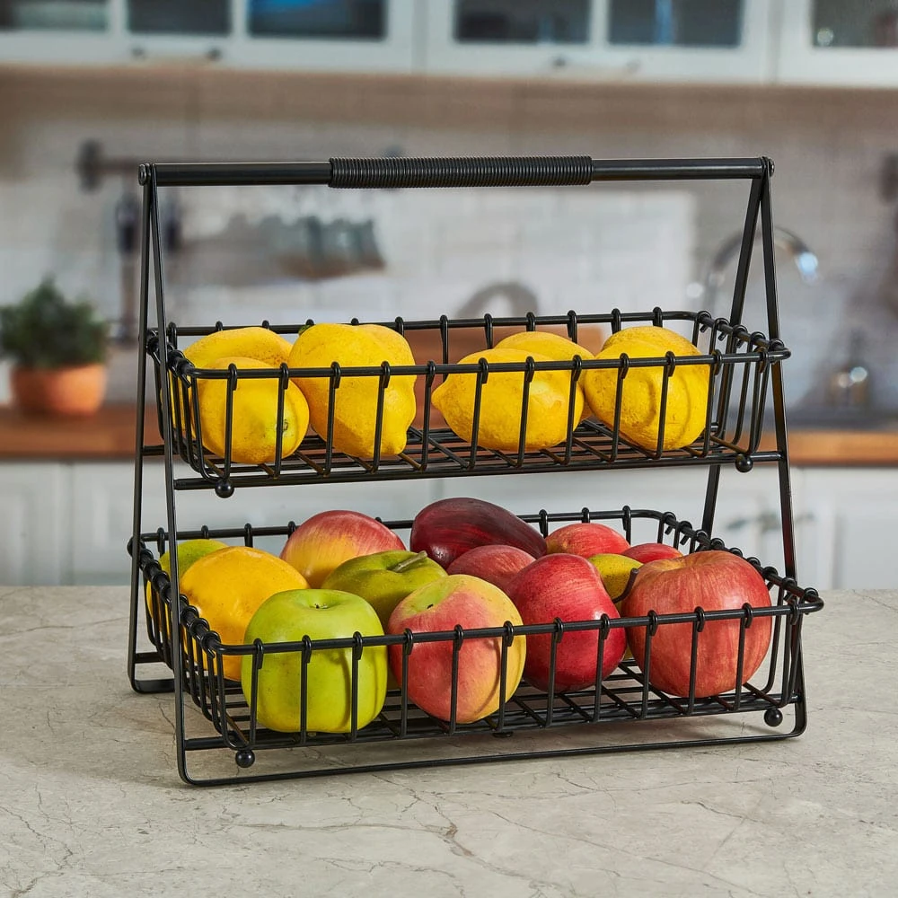 Flax 2 Tier Storage Basket 5 Flax 2 Tier Storage Basket - Image 3