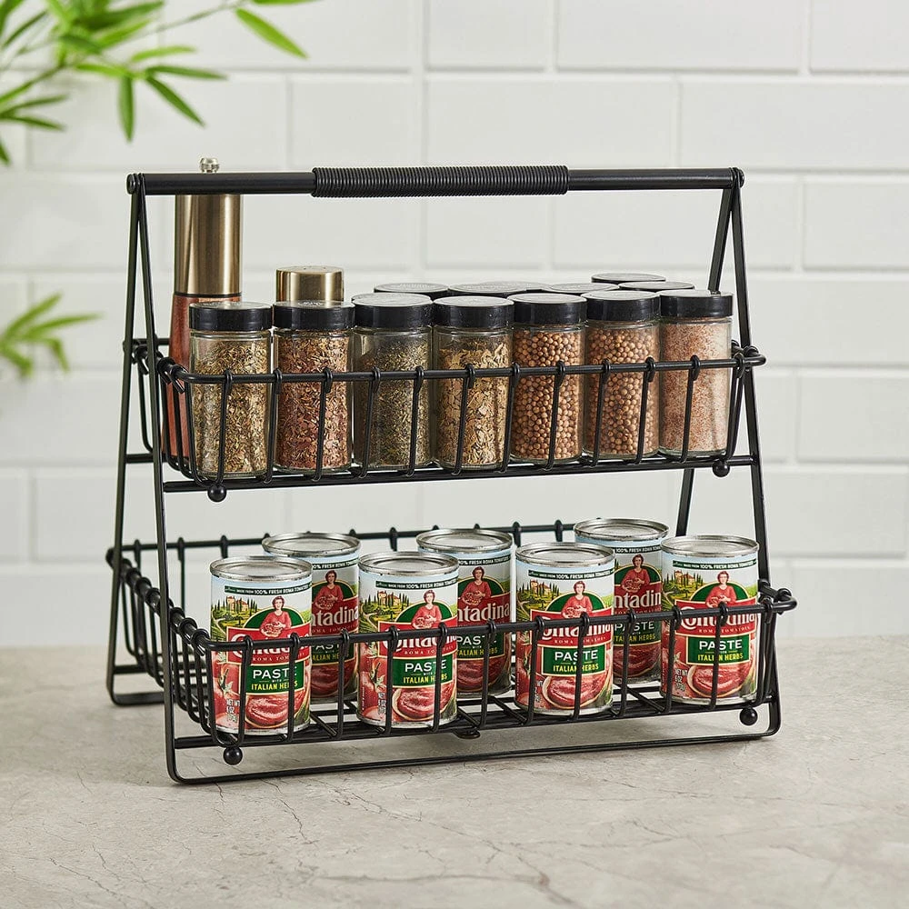 Flax 2 Tier Storage Basket 6 Flax 2 Tier Storage Basket - Image 4