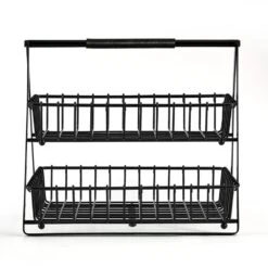 Flax 2 Tier Storage Basket 13 Flax 2 Tier Storage Basket -Home Tableware flax 2 tier storage basket 5293509 6