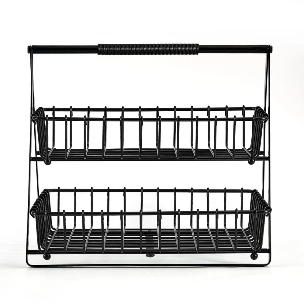 Flax 2 Tier Storage Basket 8 Flax 2 Tier Storage Basket - Image 6