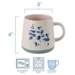 Floral Blue Set Of 6 Mugs, Assorted -Home Tableware floral set of 6 matted mugs assorted 5282195 6