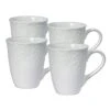 French Lace Set Of 4 White Mugs -Home Tableware french lace set of 4 white mugs K45211156 1