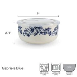 Gabriela Blue Set Of 2 Storage Bowls With Lids -Home Tableware gabriela blue set of 2 storage bowls with lids 5297036 5