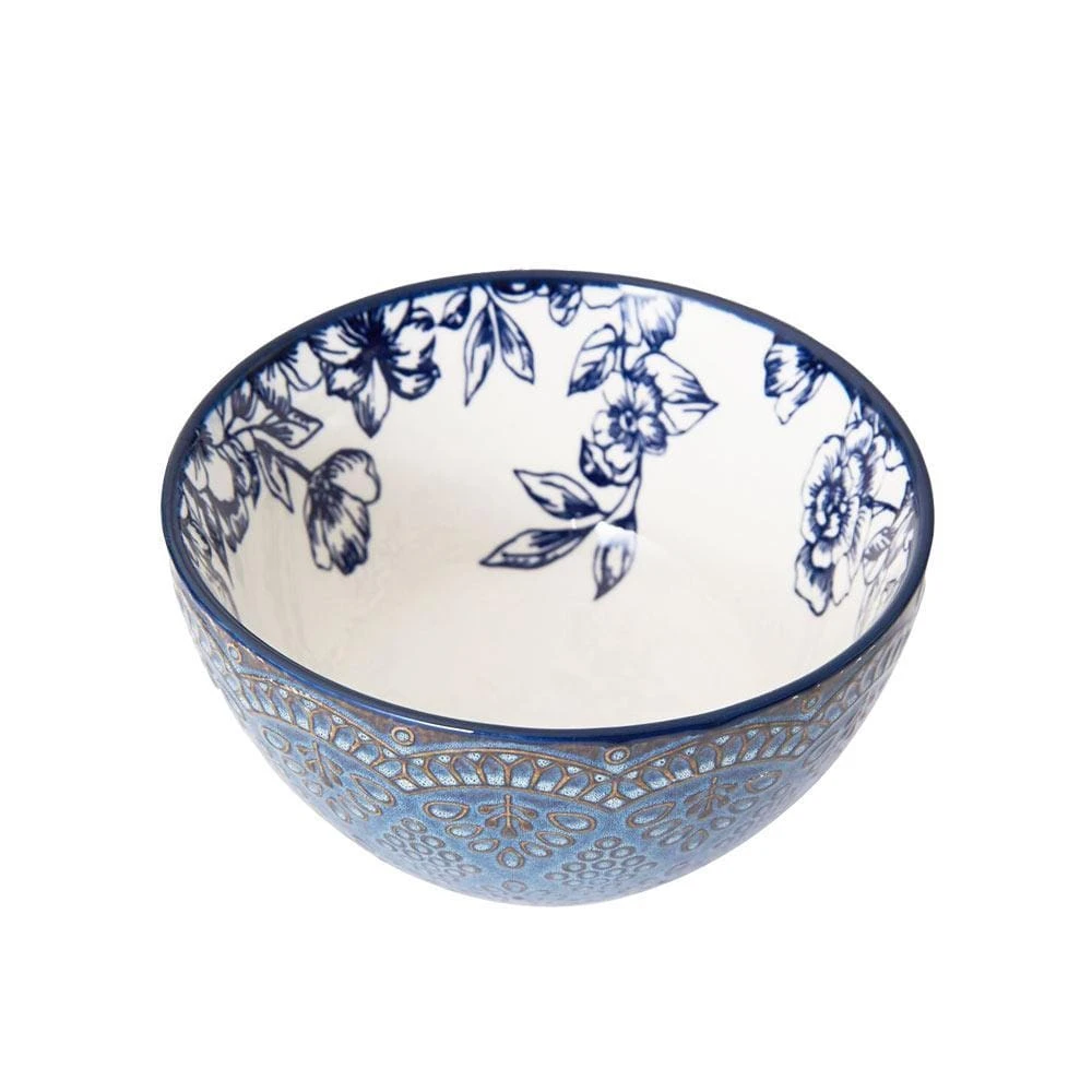 Gabriela Blue Set Of 4 Soup Cereal Bowls 5 Gabriela Blue Set Of 4 Soup Cereal Bowls - Image 3