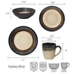 Galaxy Blue 16 Piece Dinnerware Set, Service For 4 -Home Tableware galaxy blue 16 piece dinnerware set service for 4 5111339 8 73e09ff3 4f51 44bb 99af 5eb85cad4d64