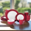 Harmony Red 16 Piece Dinnerware Set, Service For 4 -Home Tableware harmony red 16 piece dinnerware set service for 4 5131071 1