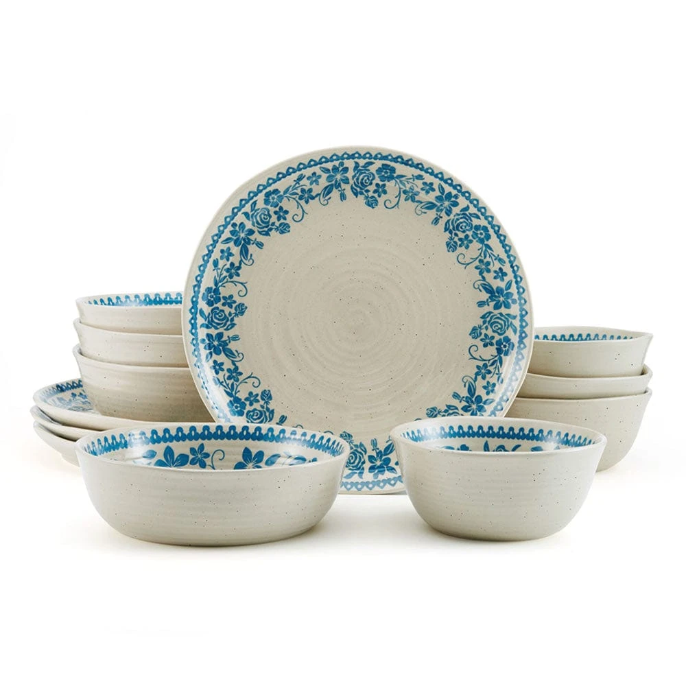 Hayden Blue 12 Piece Dinnerware Set, Service For 4 3 Hayden Blue 12 Piece Dinnerware Set, Service For 4