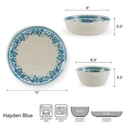 Hayden Blue 12 Piece Dinnerware Set, Service For 4 19 Hayden Blue 12 Piece Dinnerware Set, Service For 4 -Home Tableware hayden blue 12 piece dinnerware set service for 4 5287915 9
