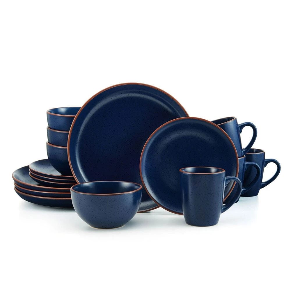 Hunter Blue 16 Piece Dinnerware Set, Service For 4 3 Hunter Blue 16 Piece Dinnerware Set, Service For 4