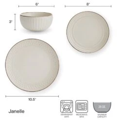 Janelle 12 Piece Dinnerware Set, Service For 4 -Home Tableware janelle 12 piece dinnerware set service for 4 5305448 5