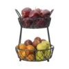 Loop And Lattice 2 Tier Basket With Divider -Home Tableware loop and lattice 2 tier basket with divider 5261649 1